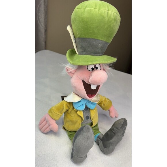 Disney Store Exclusive Alice in Wonderland Mad Hatter 20" Stuffed Plush Doll Toy - Picture 1 of 15